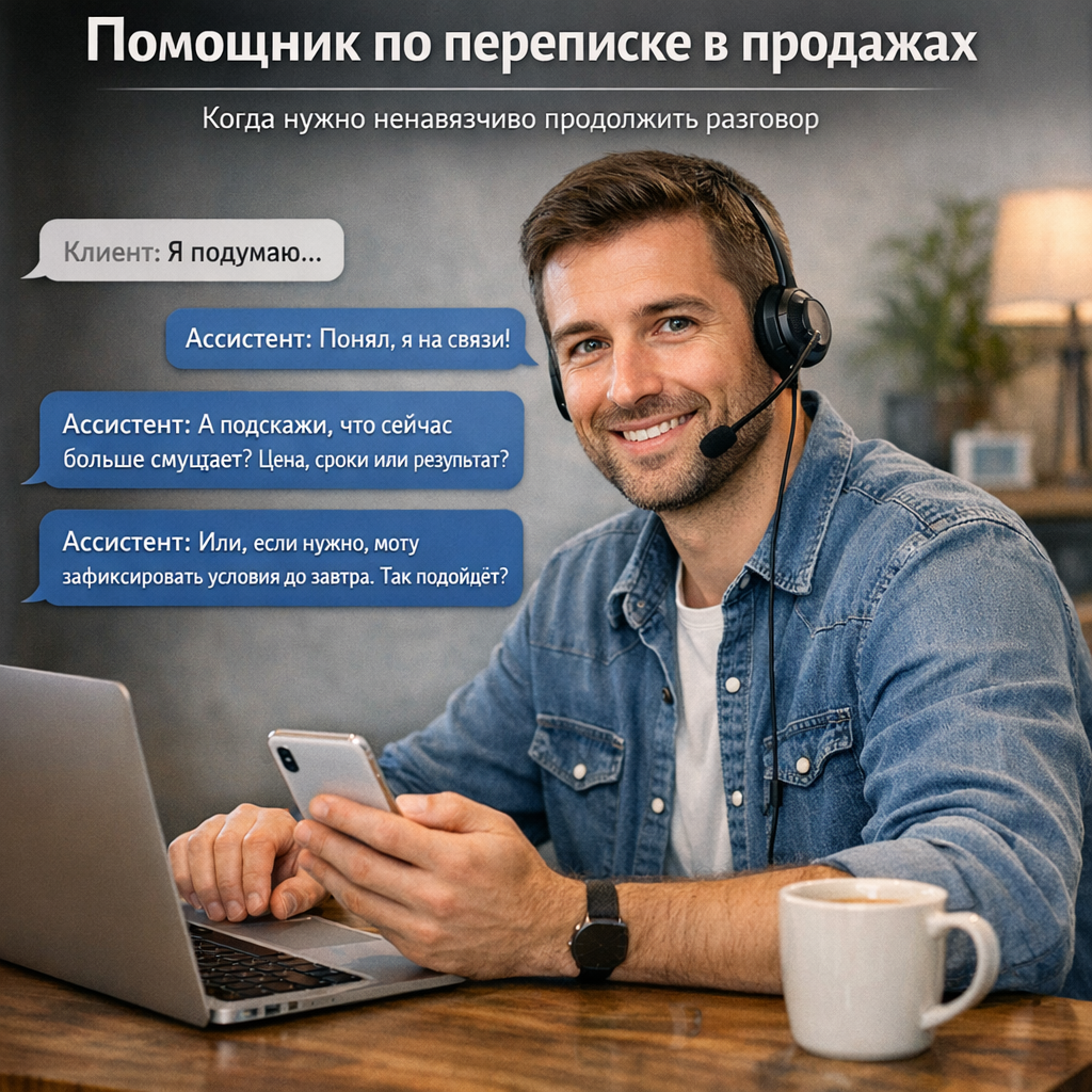 АССИСТЕНТ ПО ПРОДАЖАМ В ПЕРЕПИСКАХ