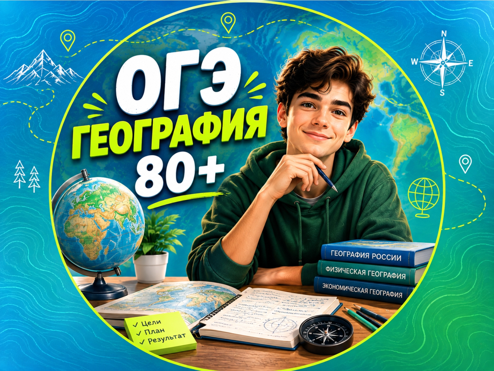 ОГЭ География 80+